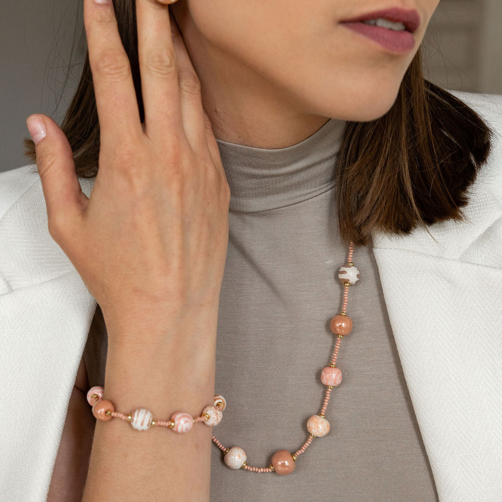 Heavenly Pink Delicate Necklace