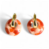 Orange Blossom Hoop Earring
